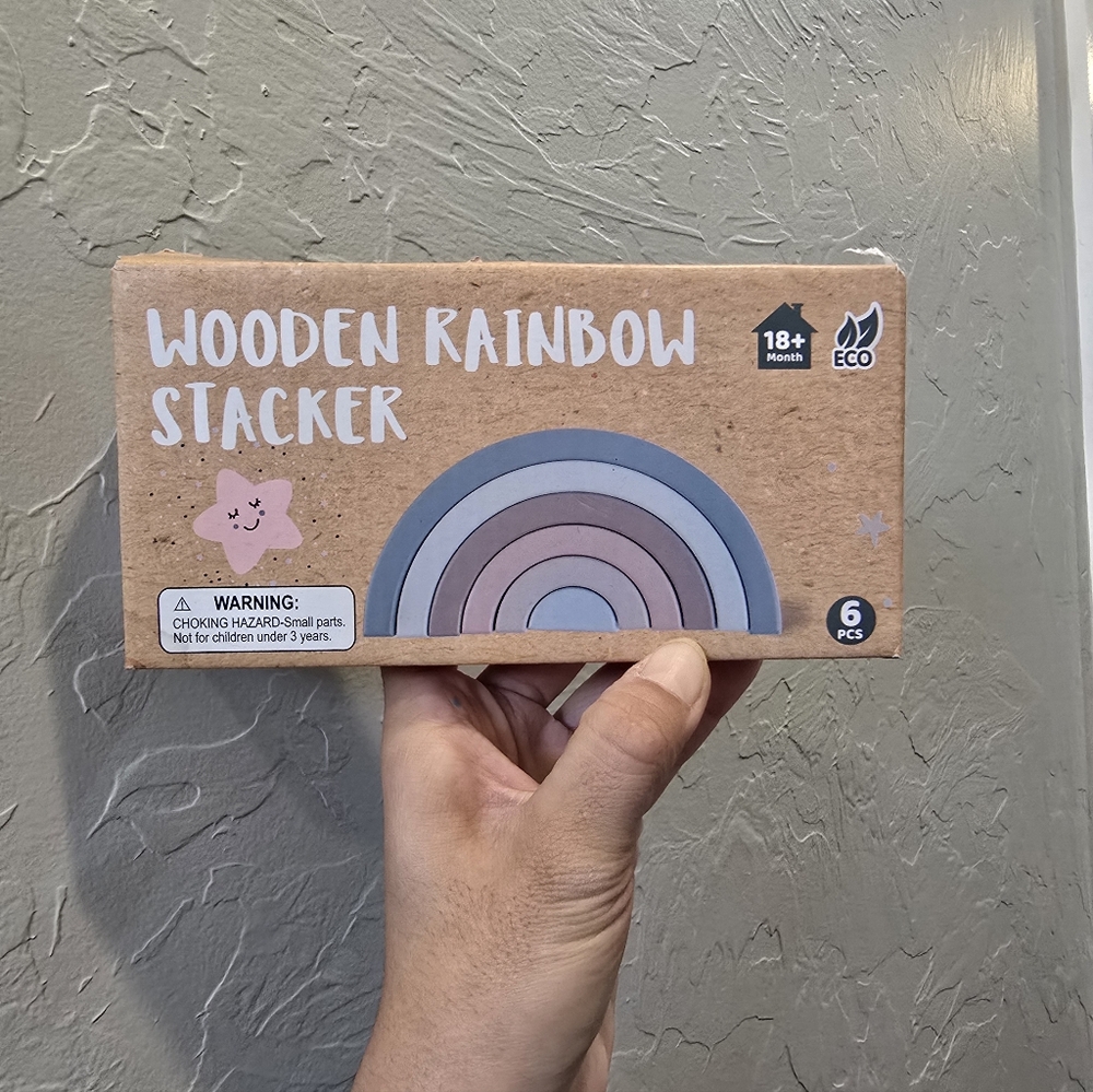 Wooden Stackable Rainbow‎ New In Box